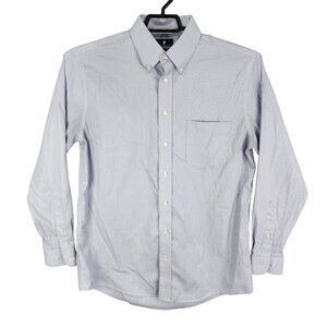 Mens Stafford Performance Pinpoint Shirt Button-Up Blue & White Stripe 16 34/35